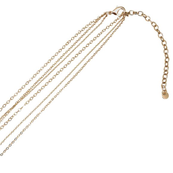 Statement Necklace Animal Skin Multi Layer Tassel - Picture 4 of 5